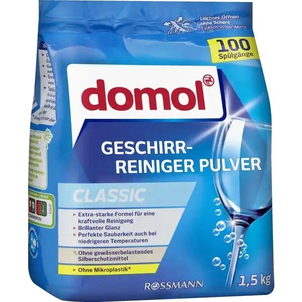 DOMOL CLASSIC proszek do zmywarki 1,5kg 100 cykli zmywania z NIEMIEC