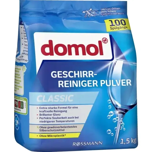 DOMOL CLASSIC proszek do zmywarki 1,5kg 100 cykli zmywania z NIEMIEC