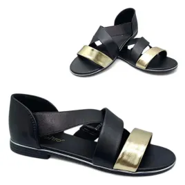 wygodne-sandaly-damskie-36-eleganckie-plaskie-wsuwane-casual-czarne-evento