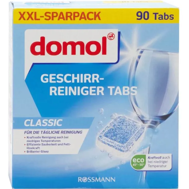 DOMOL TABLETKI 90 TABS DO ZMYWARKI GESCHIRR - REINIGER TABS XXL Z NIEMIEC