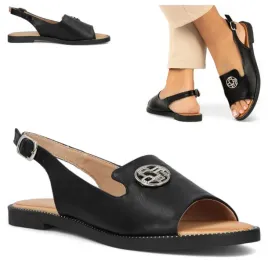wygodne-sandaly-damskie-plaskie-37-filippo-eleganckie-wsuwane-czarne-lekkie