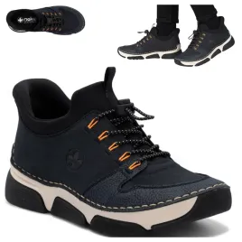 damskie-polbuty-38-sportowe-rieker-buty-jesienne-wiosenne-modne-granatowe