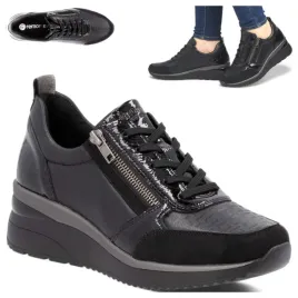 polbuty-damskie-sneakersy-38-na-platformie-z-zamkiem-wygodne-czarne-remonte