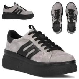 damskie-polbuty-skora-40-filippo-buty-modne-szare-sznurowane-gruba-podeszwa