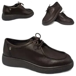 damskie-polbuty-skorzane-37-maciejka-platforma-sznurowane-eleganckie-braz