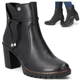 rieker-botki-damskie-39-skorzane-eleganckie-na-klocku-wygodne-modne-czarne
