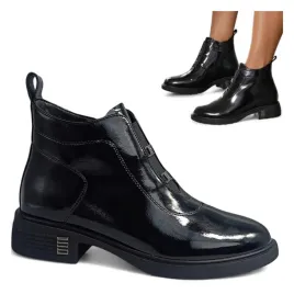 botki-damskie-skorzane-38-eleganckie-niskie-jesienne-plaskie-lakier-barski