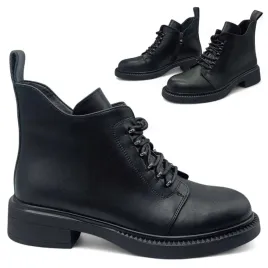 botki-damskie-skorzane-36-jesienne-eleganckie-cieple-wygodne-czarne-gino