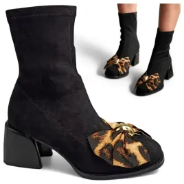 botki-damskie-zamszowe-37-eleganckie-jesienne-na-obcasie-czarne-barski