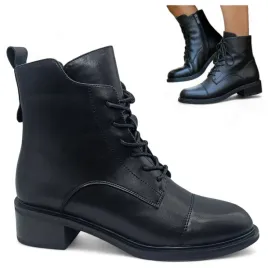 botki-damskie-skorzane-38-wygodne-eleganckie-cieple-niski-obcas-czarne-gino