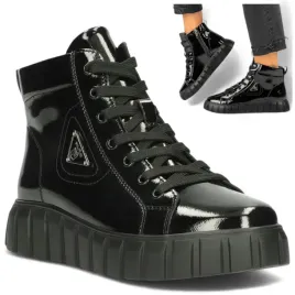buty-zimowe-damskie-skorzane-36-filippo-trapery-czarne-botki-lakierowane