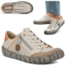 polbuty-damskie-skorzane-41-rieker-azurowe-sneakersy-sportowe-wsuwane-bez