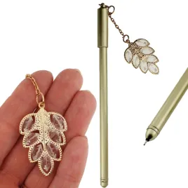 dlugopis-zelowy-z-ozdoba-zawieszka-zloty-brylanciki-cienko-piszacy-czarny