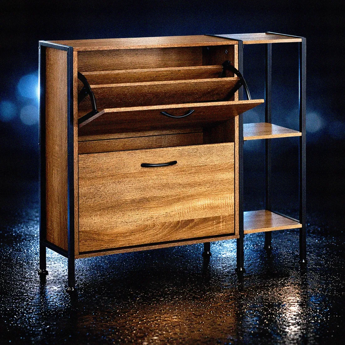 szafka-na-buty-regal-stojak-na-obuwie-wolnostojaca-otwierana-88x87x24-cm