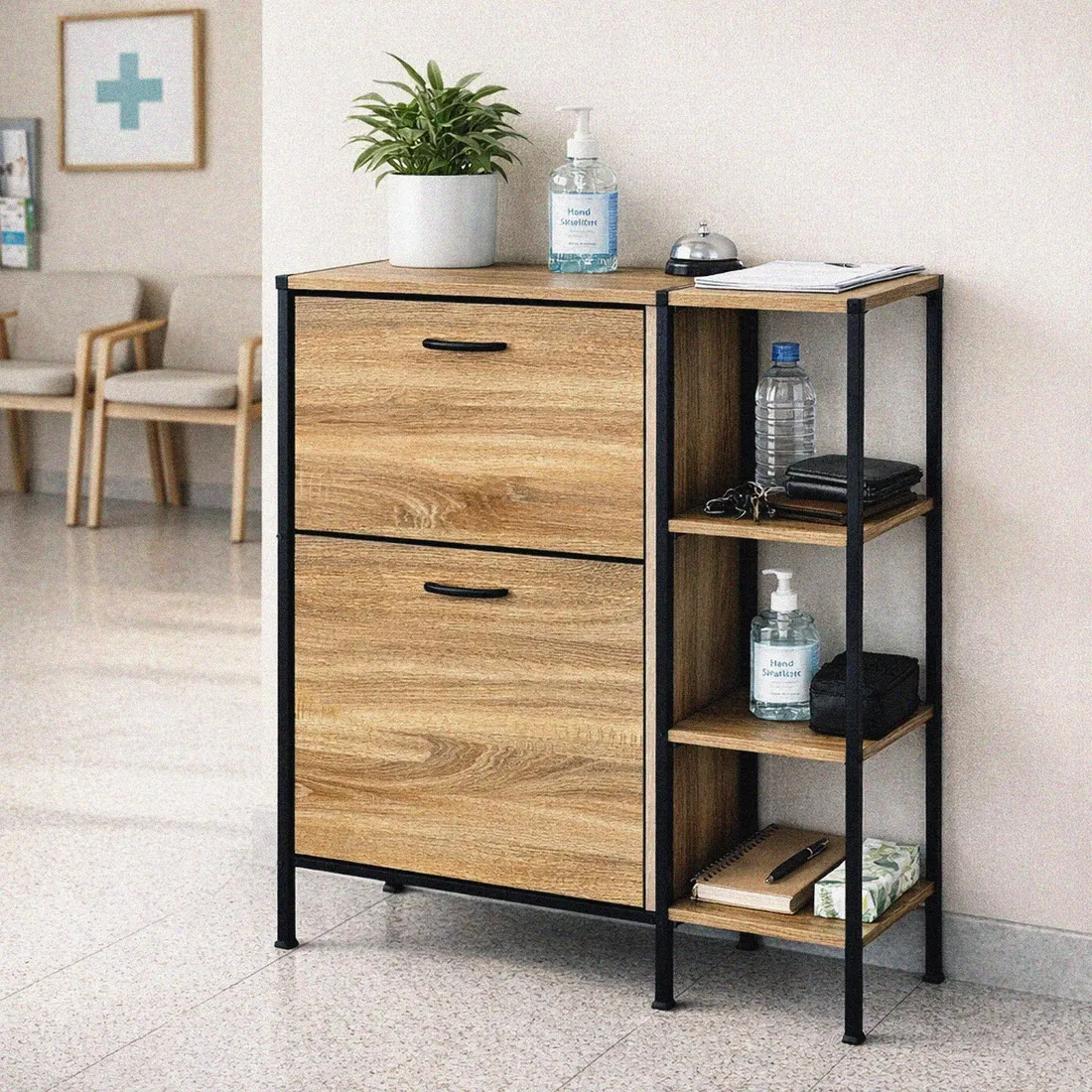 szafka-na-buty-regal-stojak-na-obuwie-wolnostojaca-otwierana-88x87x24-cm