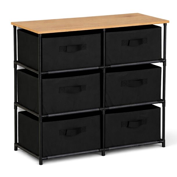 Komoda SZAFKA z 6 Szufladami Regał NA ZABAWKI Książki ORGANIZER 76x30x68cm