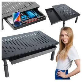 stolik-pod-laptop-drukarke-monitor-regulowany-z-szuflada-czarny-do-20kg