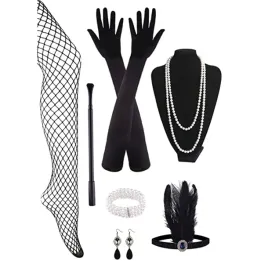 zestaw-retro-flapper-lata-20-opaska-korale-9w1