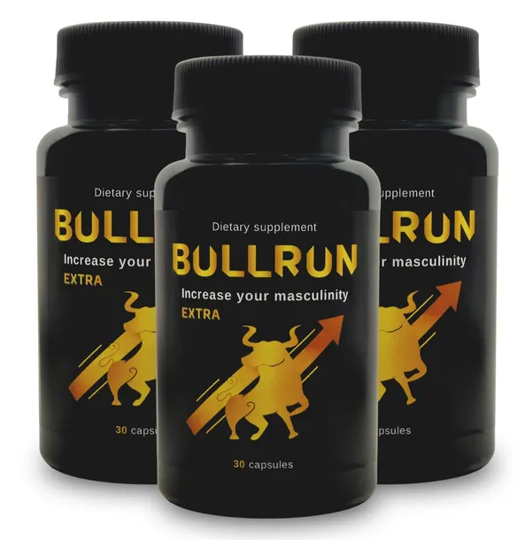 3x Bullrun - na erekcję, potencję, wzwody, libido i powiększenie 30 kaps.