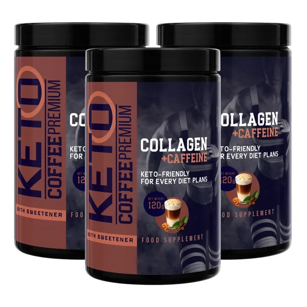 3x Keto Coffee Premium - Białkowy suplement wspierający odchudzanie 120g