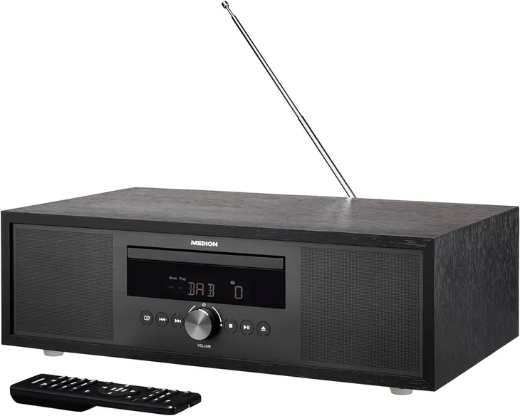 RADIO SIECIOWE BLUETOOTH DAB+ FM MP3 USB CD DŹWIĘK STEREO CZARNE BUDZIK
