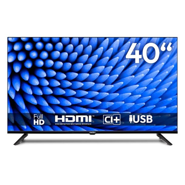 TELEWIZOR LED 40'' FULL HD DVB-T2 HEVC HDMI USB CZARNY