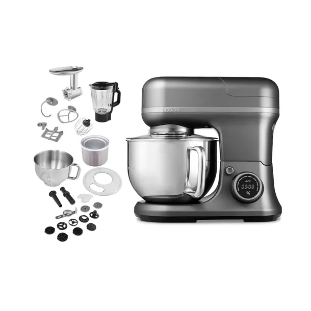 DOBRY DUŻY ROBOT KUCHENNY Z MISĄ 5L 1200W 8 POZIOMÓW TIMER LCD DOTYKOWY