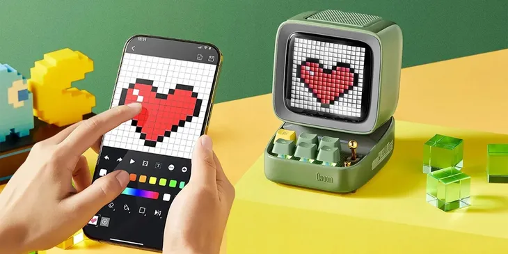 glosnik-bluetooth-karaoke-mikrofon-pixel-art-ditoo-moc-15-w