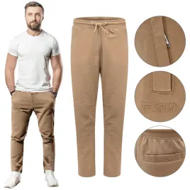 spodnie-dresowe-meskie-dlugie-bez-sciagacza-rabbit-jasny-braz-pako-jeans