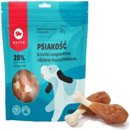 Zdjęcie produktu Przysmak dla psa MACED Kostki wapienne oblane kurczakiem 500g