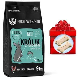 Zdjęcie produktu Paka Zwierzaka Królik z łososiem sucha karma dla psa chrupki S 9kg
