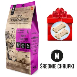 Zdjęcie produktu Wiejska Zagroda indyk jabłko JUNIOR karma dla szczeniąt 20kg