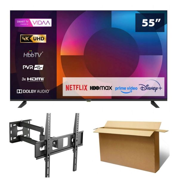 Telewizor Kiano Elegance 55 cali 4K UHD Smart TV VIDAA 3xHDMI DVB-T2/S2