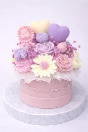 prezent-na-chrzest-candle-flower-box-wieczny-bukiet-urodziny-imieniny