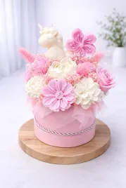 flower-box-swiece-sojowe-wieczny-bukiet-prezent-urodziny-imieniny-chrzest