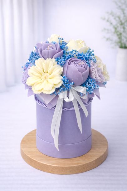Flower Box Świece Sojowe Prezent Urodziny Imieniny Wieczny Bukiet