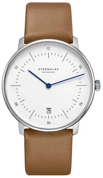 Nowy Oryginalny Zegarek męski Sternglas S01-NA01-PR01 quartz, biały, pasek