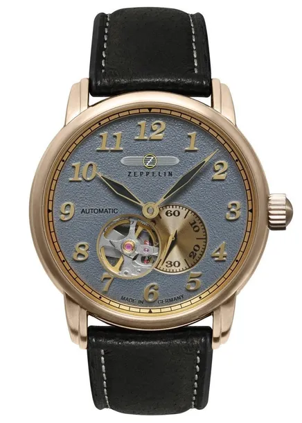 NOWY ORYGINALNY Zegarek męski Zeppelin LZ127 7664-5 Automatic Open Heart