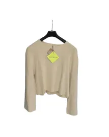 evenandodd-sweter-damski-rozmiar-xl-100percent-bawelna-kremowy-crop-nowy