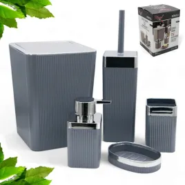 zestaw-lazienkowy-5-elementow-szary-kosz-szczotka-mydelniczka-pojemnik
