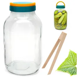 sloj-szklany-3l-z-zakretka-i-uchwytem-szczypce-do-kiszenia-ogorkow