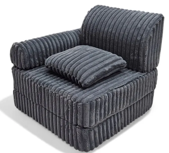 Modułowa rozkładana SOFA - FOTEL dla dzieci wypoczynkowy materac GRAFIT