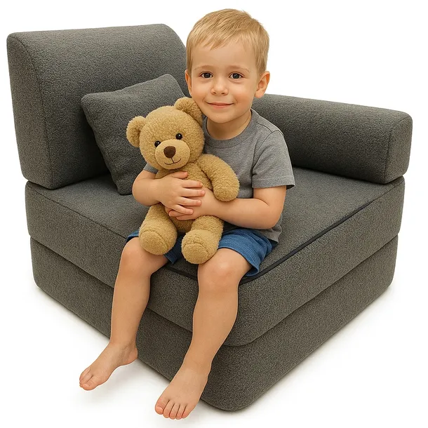 Modułowa rozkładana SOFA FOTEL dzieci zestaw wypoczynkowy materac BOUCLE
