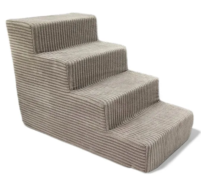 SCHODY SCHODKI STABILNE DLA PSA RAMPA PODEST 4 STOPNIE 40cm. - BEŻ