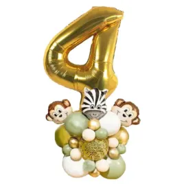balony-wild-one-zwierzeta-zoo-dekoracja-urodziny-cyfra-4