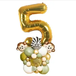 balony-foliowe-lateksowe-cyfra-5-zlote-zoo-zwierzeta-dekoracja-urodziny