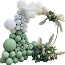 girlanda-balonowa-balony-zielone-biale-szare-urodziny-dekoracja-zestaw