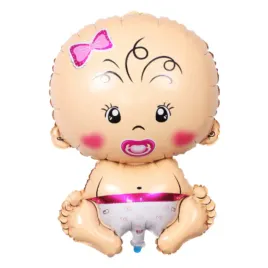 balon-foliowy-dziewczynka-bobas-dziecko-girl-baby-shower-balony-rozowe