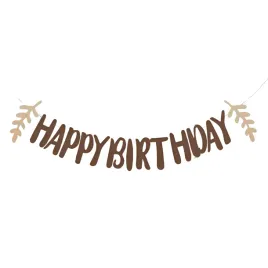 baner-napis-happy-birthday-brazowy-girlanda-papierowa-urodziny-party