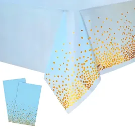 obrus-plastikowy-niebieski-w-zlote-kropki-urodziny-dekoracja-przyjecie
